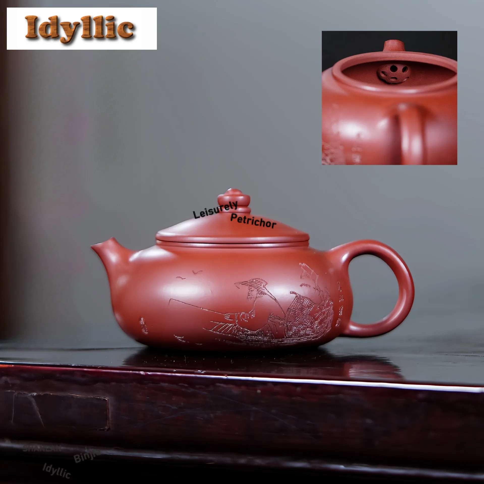 

210 мл Исин Фиолетовый Глиняный Чайник Мастер Ручной Работы Хан Цзян Горшок Сырой Руд Дракона Кровавый Песок Грязевой Чайник С Ситечком Чайный Набор Цзыша