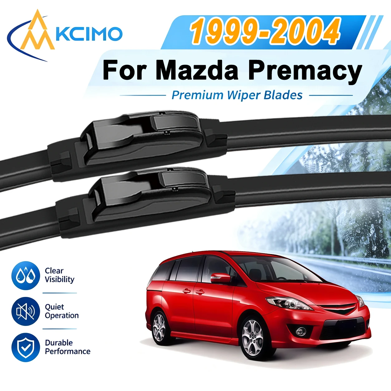 Front Windscreen Wipers For Mazda Premacy CP 1999-2004 Wiper Blades for Clean Glass All Season Windshield Wipers Auto Wiping