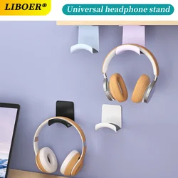 Universal Headphone Stand Adhesive Wall Mount Hanger Under Desk Headset Rack Holder Support for Gaming Earphone Bracket 2pcs