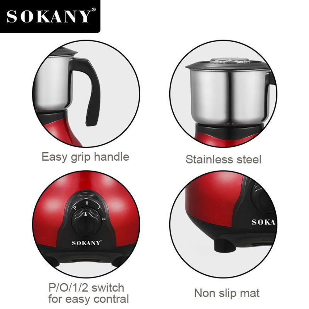 Multifunctional Electric Coffee Grinder High Power Small Kitchen Home Cereal Spices Grains Beans Grinding Machine for Espresso