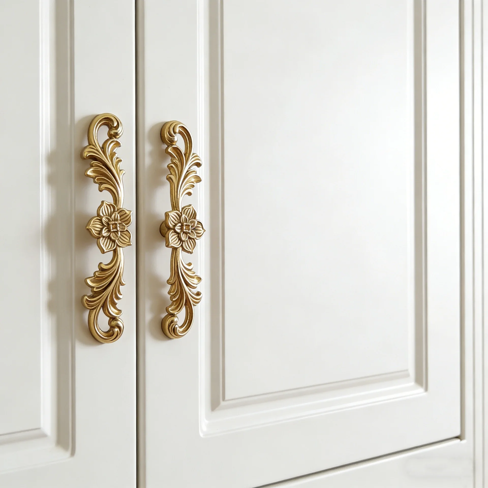 96mm Creative Fashion Retro Gold Flower Wardrobe Cupboard Wine Cabinet Furniture Door Handle Knob Solid Zinc Alloy Drawer Pull