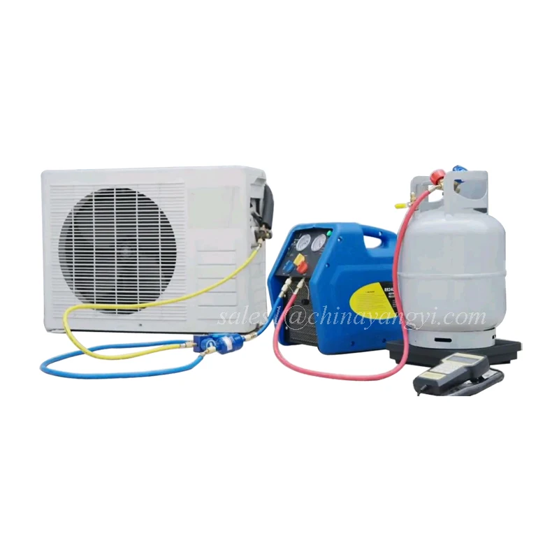 NEW Air conditioning Automatic Refrigerant Recovery Machine 1HP R32 Gas recycling unit with 80% Overcharge protector