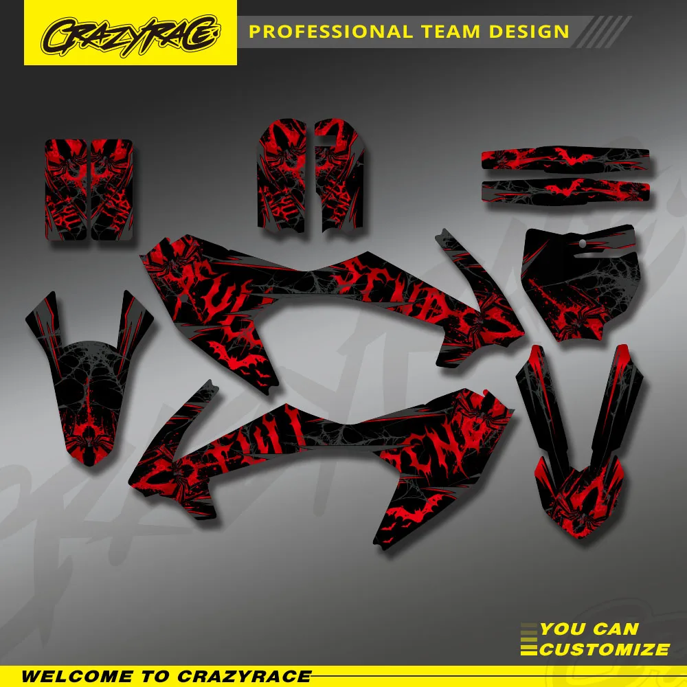 Motocross Background Full Graphics Decals Stickers Kit For KTM SX 65 SX65 2016 2017 2018 2019 2020 Number Customize