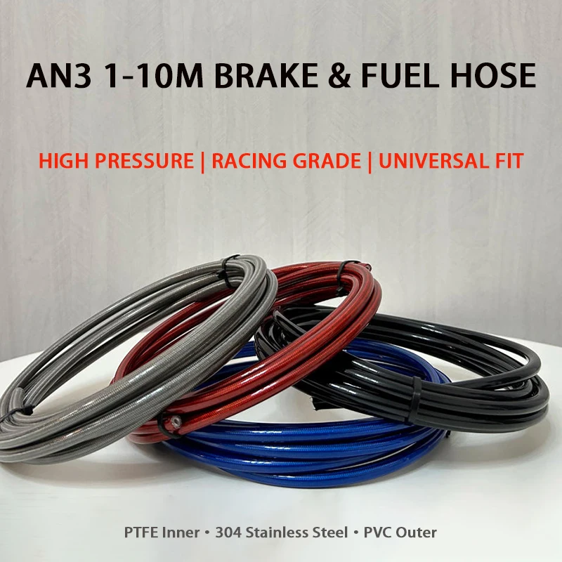 

Трубка тормозная из нержавеющей стали с оплеткой из ПТФЭ, 1-10 м, AN3, для высоконапорных масляных и топливных систем мотоциклов, квадроциклов, UTV, гоночных транспортных средств