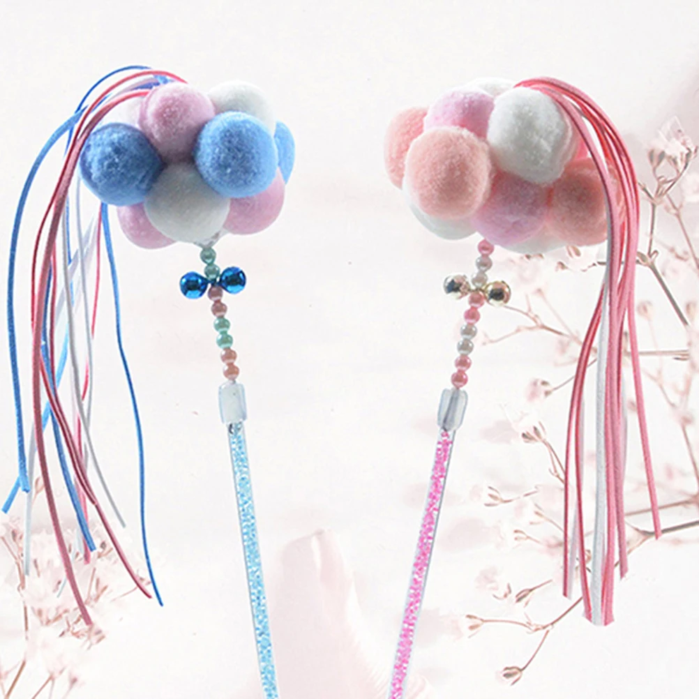 

Cat Wand Teaser for Kitten Interactive Play Bright Colorful Teasing Stick Cats Products Pet Supplies