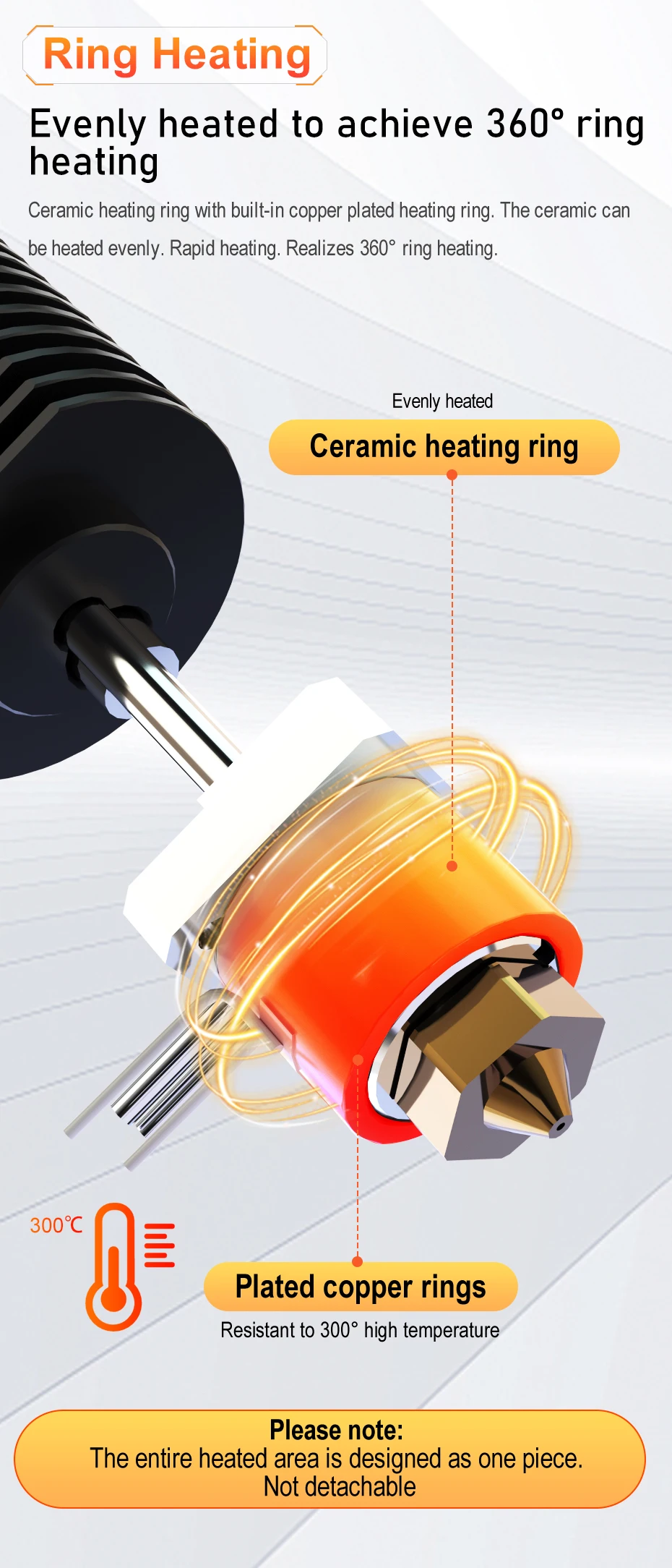Trianglelab TCHC TR6 Hotend Keramik-Heizkern TUN Düse Schnelle Erwärmung Hoher Durchfluss für Ender3 Pro CR-10 CR-10S 3D-Drucker – Detail 3