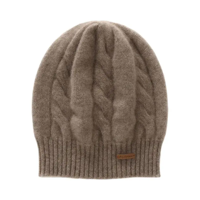 BirdTree, 100%Pure Cashmere Knitted Hats, Women Men 2024 Autumn Winter New, Fashion Thicken Versatile Commute Warm Cap A48910QC