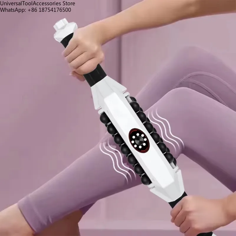 Electric Rolling Percussive Stick Foot Roller Massager Inner Ball Body Shaping Stress Fitness Health Massage Product