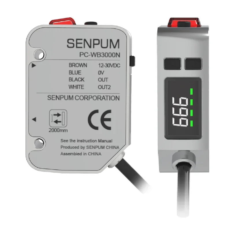 Senpum High Precision Laser Ranging Rs-485 Laser Measuring Colour Matching Sensor Color Code Recognition Sensor