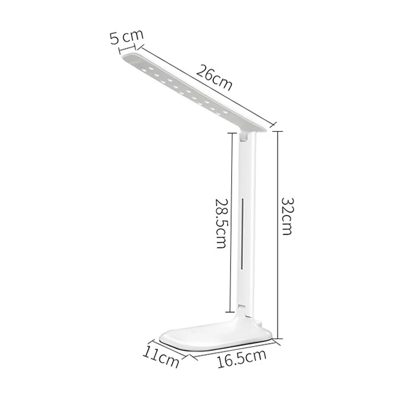 Lámpara LED plegable moderna para escritorio, luz de protección ocular para estudiantes, lámpara de mesita de noche para dormitorio, alimentación USB, accesorio de luz de mesa de amplio voltaje