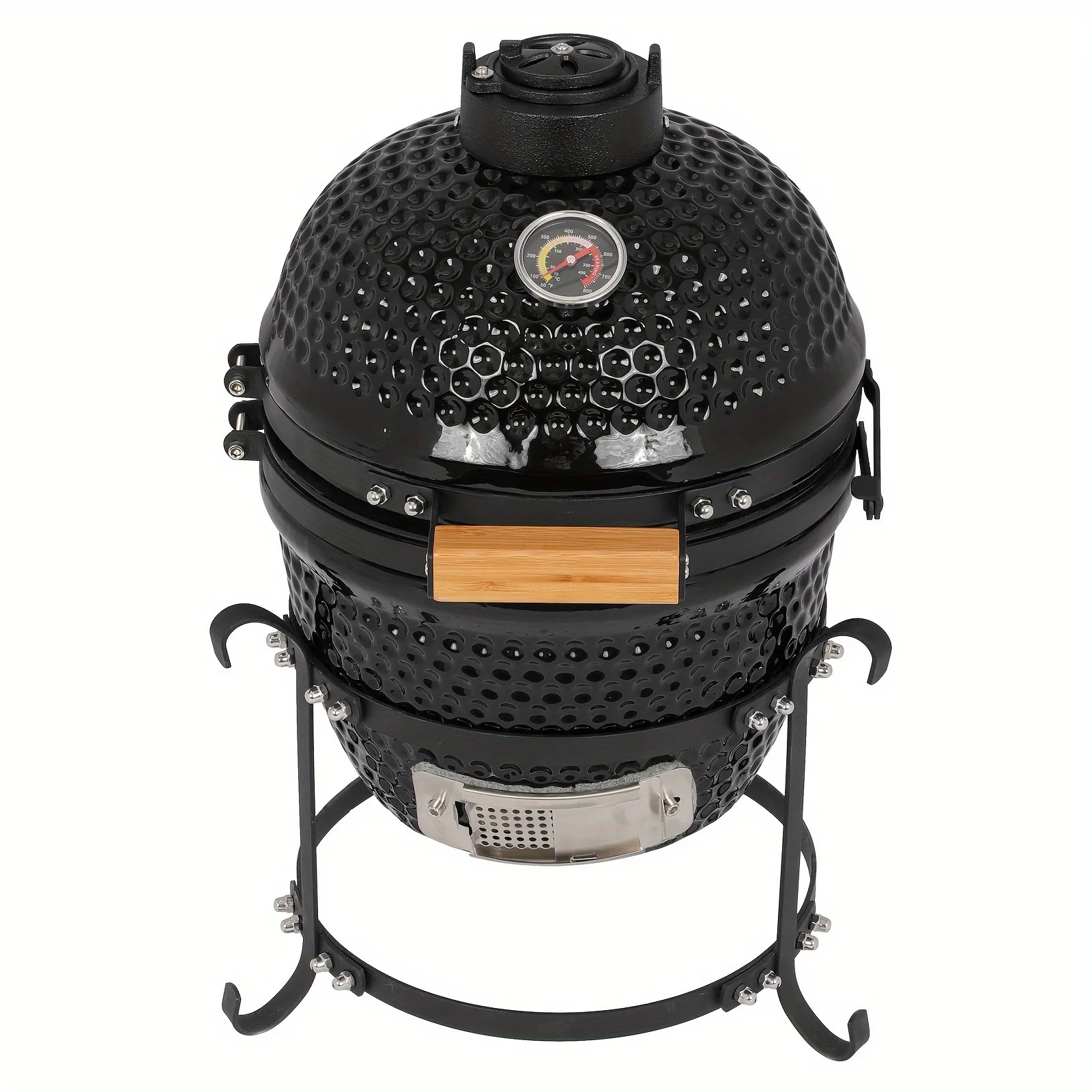 

Red Black Ceramic BAll Grill 13in Ceramic Red Black BAll