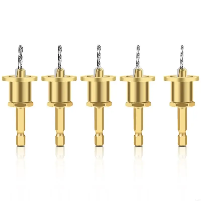 57QF Wood Countersink Drills Bit Tapered Drills Bits Quick Changes Hexagon Shank Countersink Drills Bit for Woodworking Screw