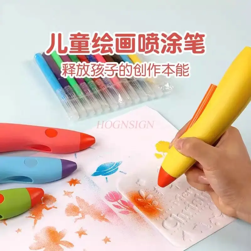 

Children's Electric Spray Pen Washable Primary School Students' Special Painting Spray Pen Watercolor Pen Set