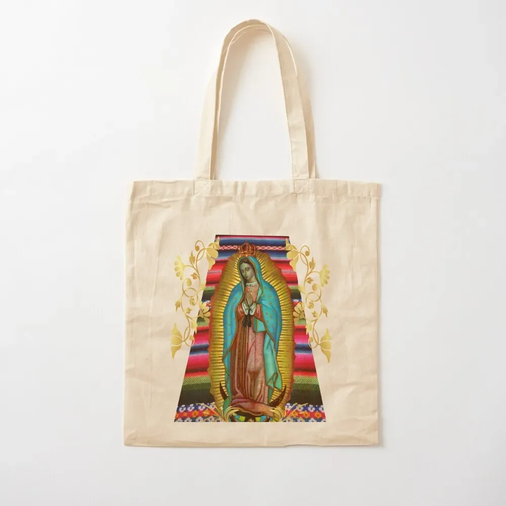 

Our Lady of Guadalupe Virgin Mary Zarape 08 Tote Bag large tote bag custom canvas bag