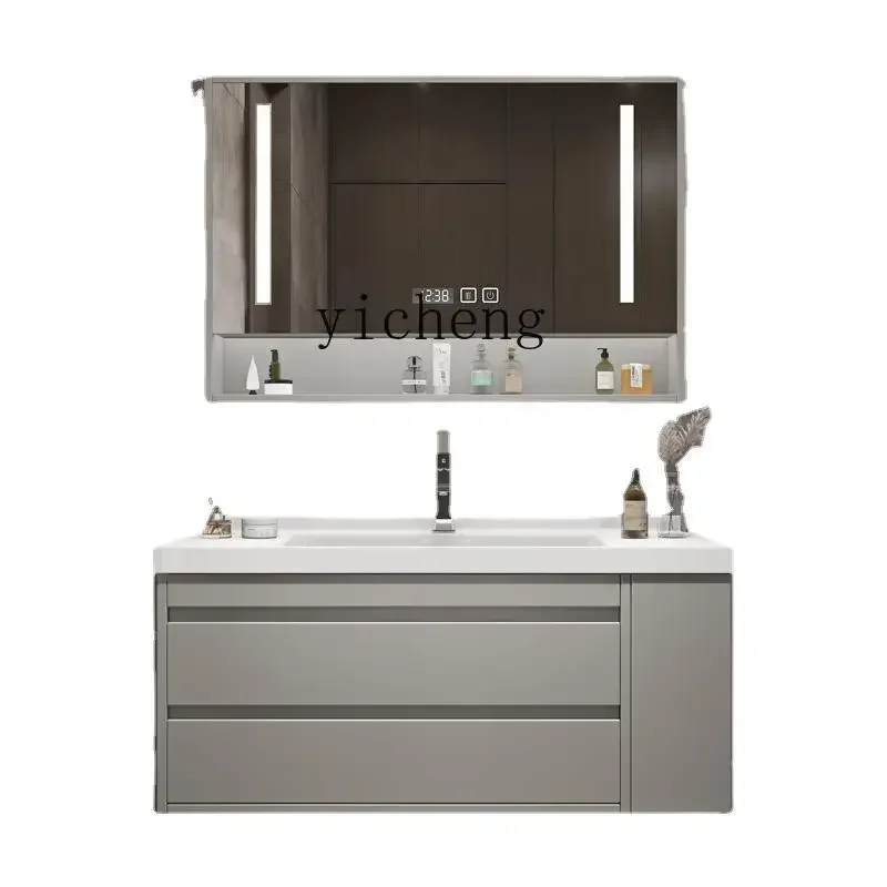 

XL Ceramic Integrated Bathroom Cabinet Washstand Side Cabinet Wash Basin Washbasin Combination