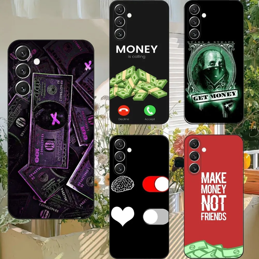 Чехол с надписью «MAKE MONEY NOT FRIENDS» для Samsung S21,S22 Ultra,S20,S30 plus,S22 plus,S23,S30, Ультратонкий силиконовый чехол