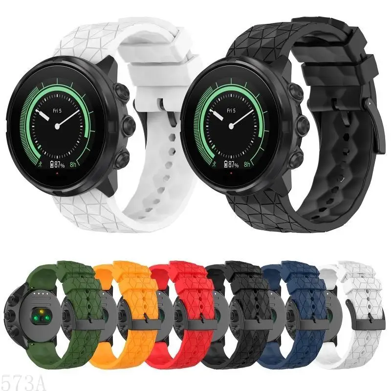 573A 24 مم حزام معصم الاستعمار البديل للسيليكون لـ Spartan Sport/7/9/9 BARO/D5