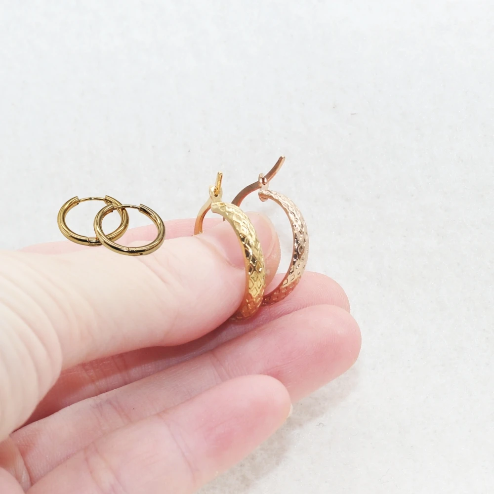 Beauty Fashion Stainless Steel Round Men Women Hoop Earrings Size 20mm Brief Style Fashion Jewelry