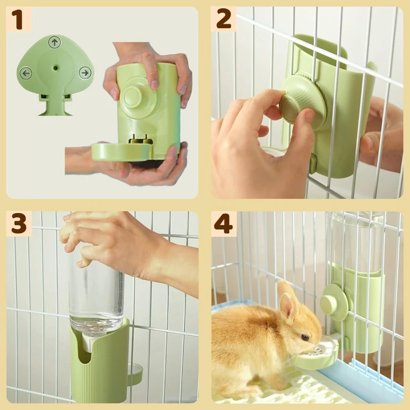 600ML Pet Parrot Bird Feeding Waterer Cat Dog Cage Hanging Waterer Pigeon Rabbit Small Pet Automatic Feeding Water Feeding Bowl