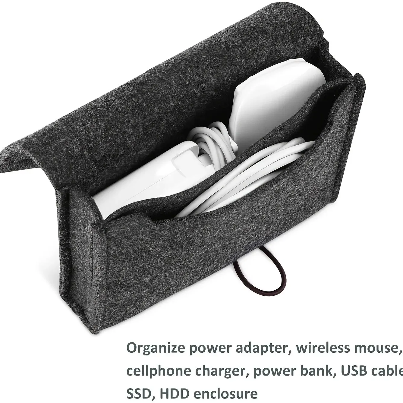 Etui na zasilacz Torba do przechowywania Filcowa przenośna torba do przechowywania akcesoriów elektronicznych Przenośny organizer do kabli podróżnych USB Elektroniczny