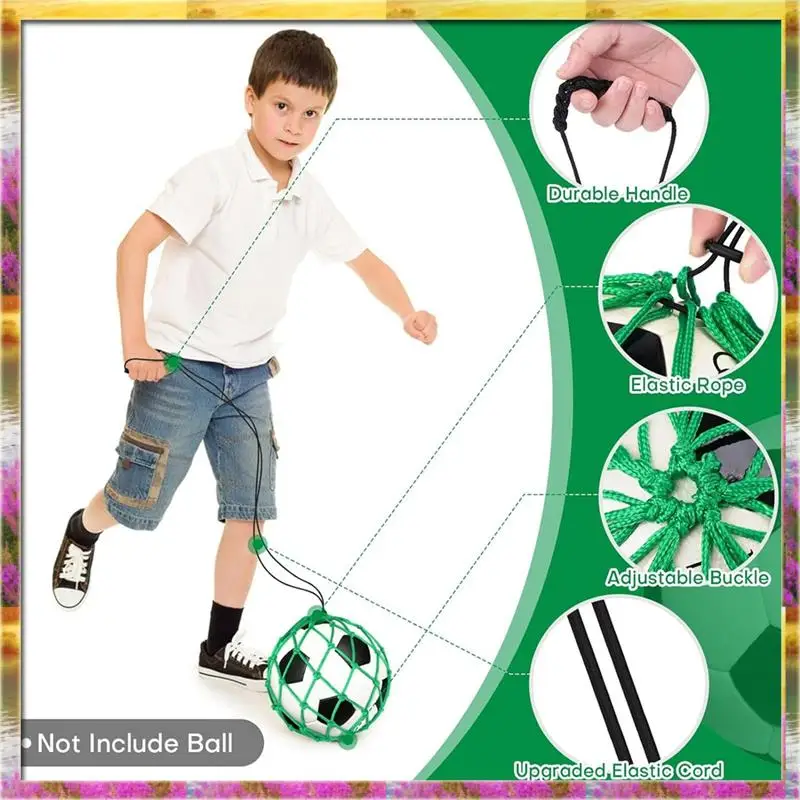 Rede de bola de futebol, 2 peças, amigável ao orçamento, para bola, tamanho 3, 4, 5, solo, auxílio para treinamento de prática de chute de futebol