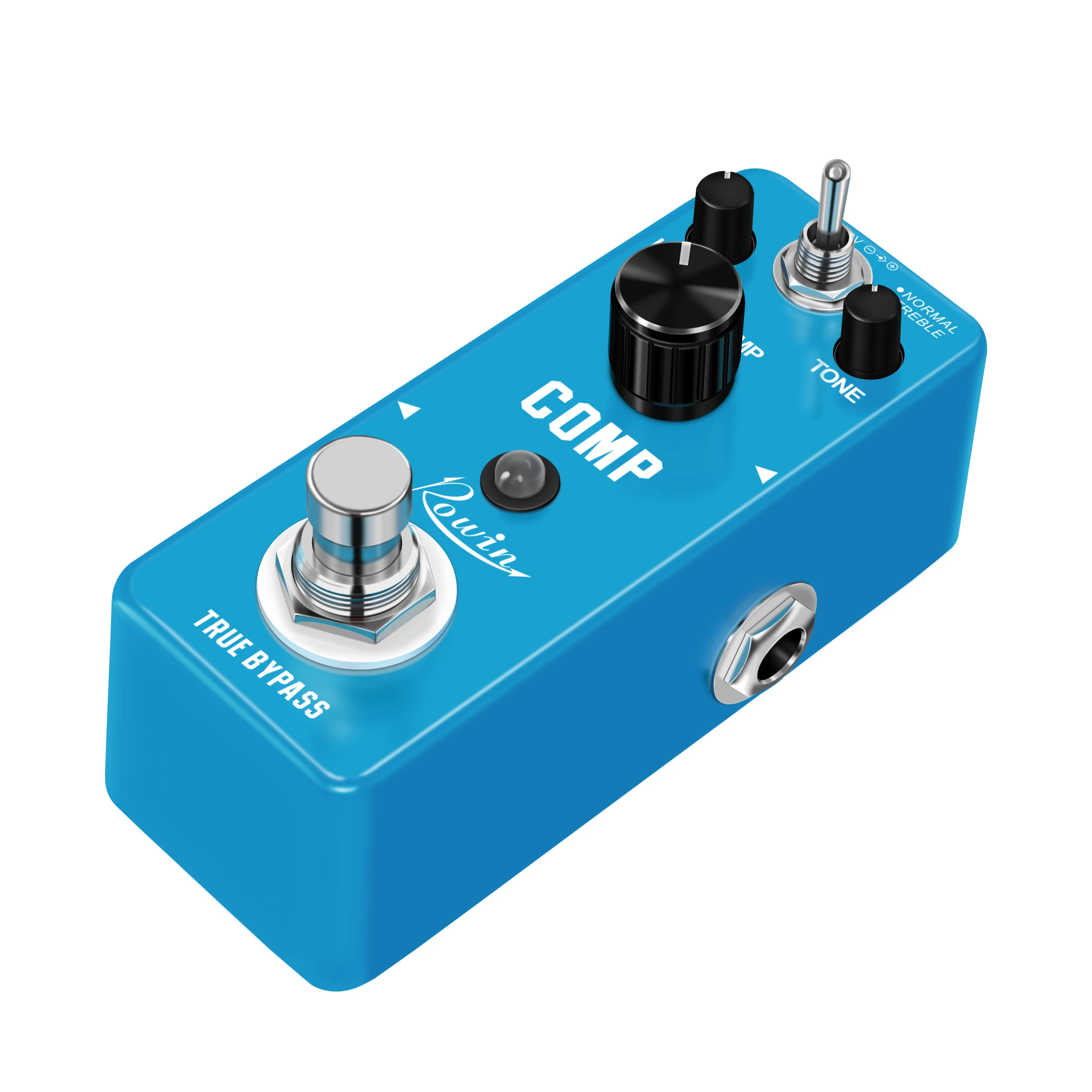 Rowin Guitar Compressor Pedal Comp Effect Pedals For Electric Guitar Pedal Board Classic Studio Grade Compressors Blue