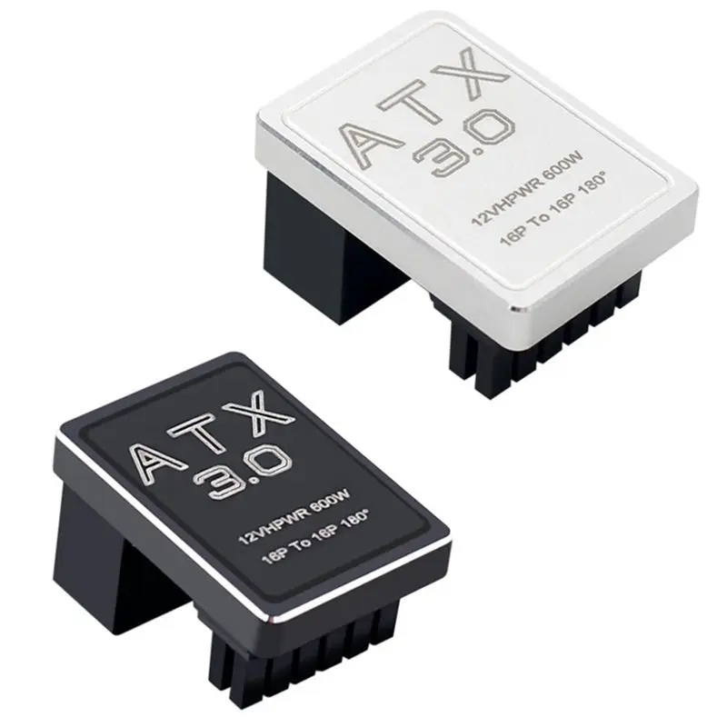 A31T PCIE5.0 12VHPWR 16 Pin to 16 Pin 600W 180 Degree Male to Female Adapter Connector for Graphics Card ATX3.0 Black