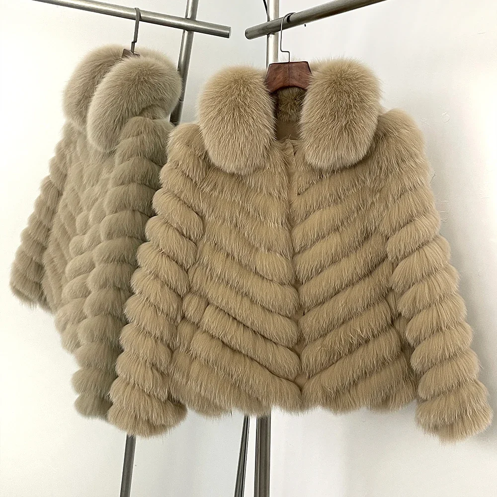 OFTBUY Long Fur Coat Winter Clothes for Women Autumn Fox Fur Jacket Fashion Warm Real Fur Coat Long Sleeve Streetwear Lady
