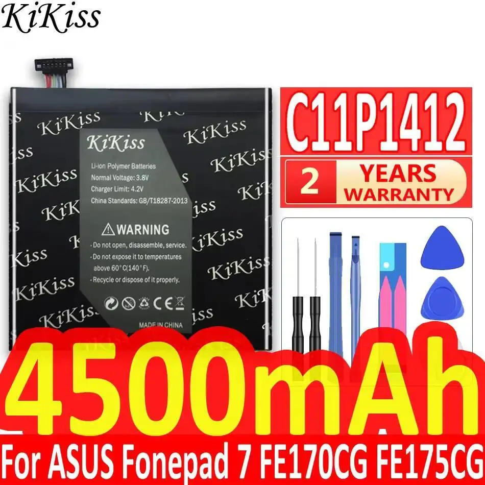 For Asus Fonepad 7 FE170CG FE175CG FE171MG ME175CG 4500Mah C11P1412 Fast Charging Tablet Battery