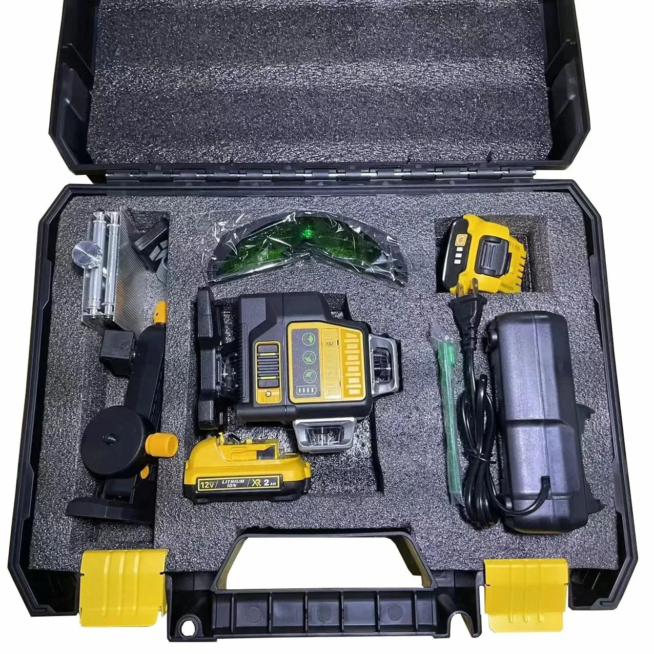 

Cross 16 Line Green Beam Laser Level Set Self Leveling 4d Auto Rotary Construction Nivel Laser Level with Lithium Batteries Kits