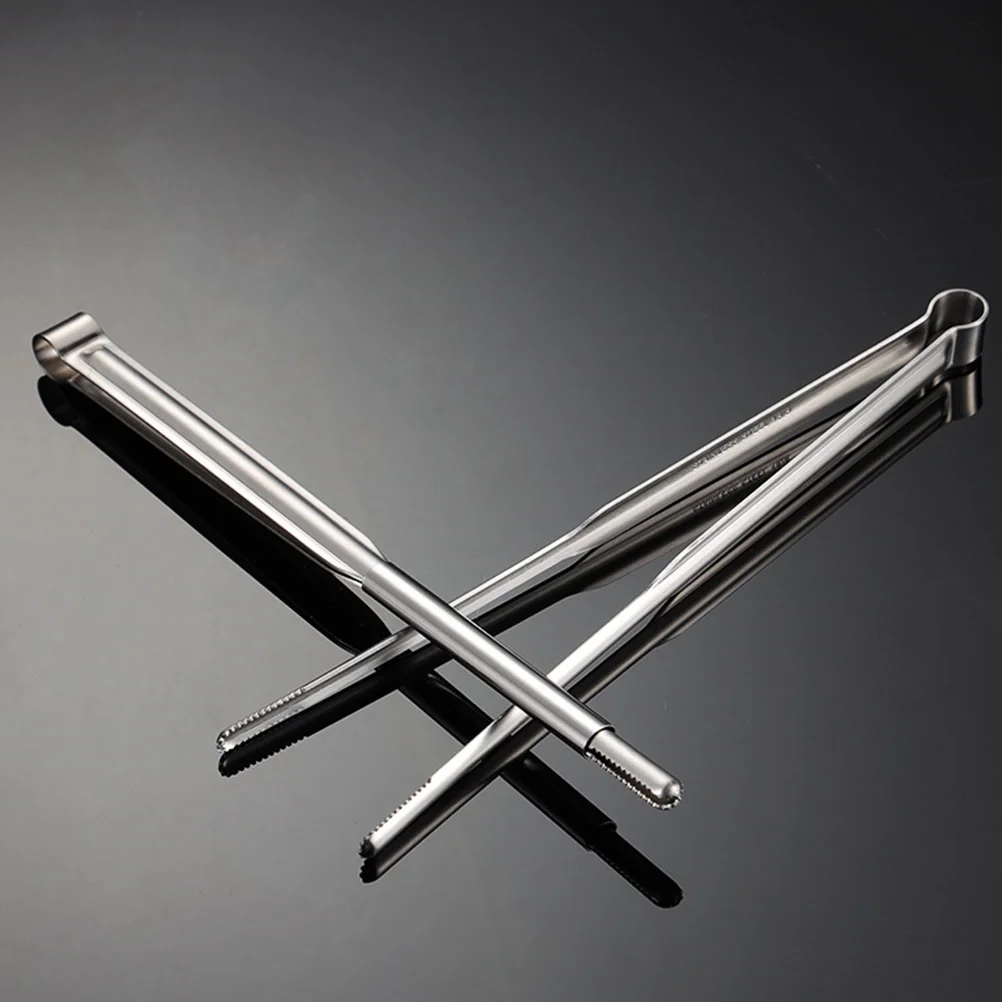 

2 set 2 Sets Stainless Steel Chopstick Holders Food Tongs Kitchen Utensils Grippers Reusable Creative Silver Metal Serving Tools