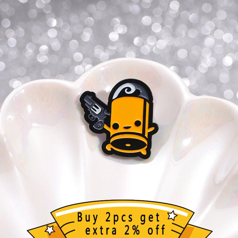 Retro Shooting Game Pixel Style Enamel Pins RPG Adventure Game Characters Brooches Lapel Badges Jewelry Gift For Fans Friends
