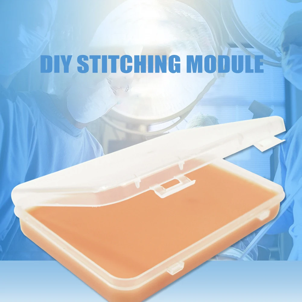 Surgical simulation wound skin suture medical students practice silicone mold double eyelid embedding surg-ery super soft module