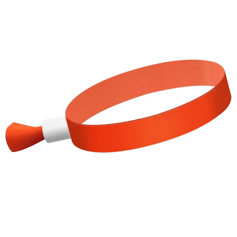 100 Pcs Cloth Event Wristbands Activity Wristband For Events, For Lightweight Concert Wrist Strap (Orange)