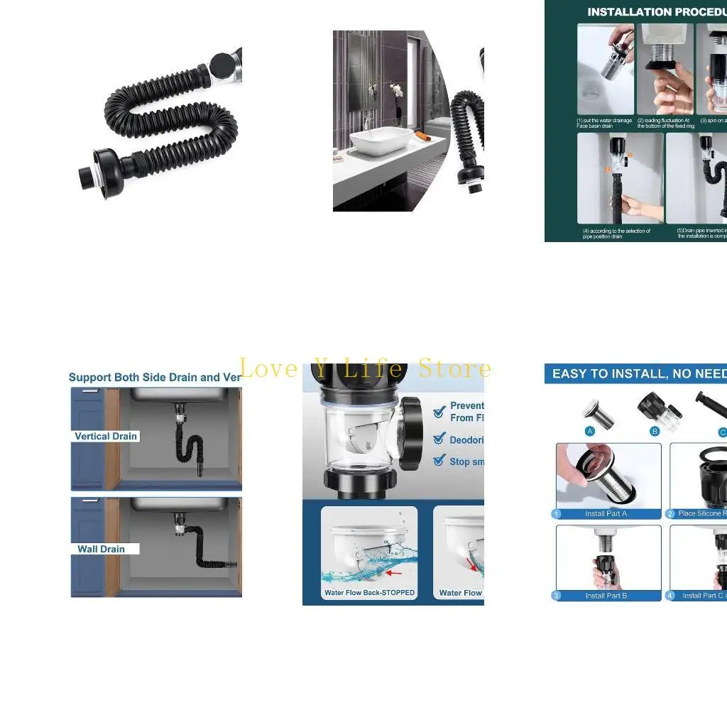 

L74C Washbasin Drueder с гибким сливком шлангом и всплывающей раковиной.