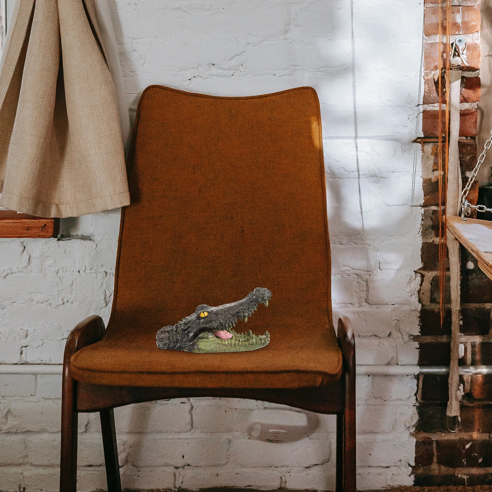 

Crocodile Head Resin Desktop Garden Ornament For Home Office Party Aquarium Courtyard Accessories Decorative Animal Statues