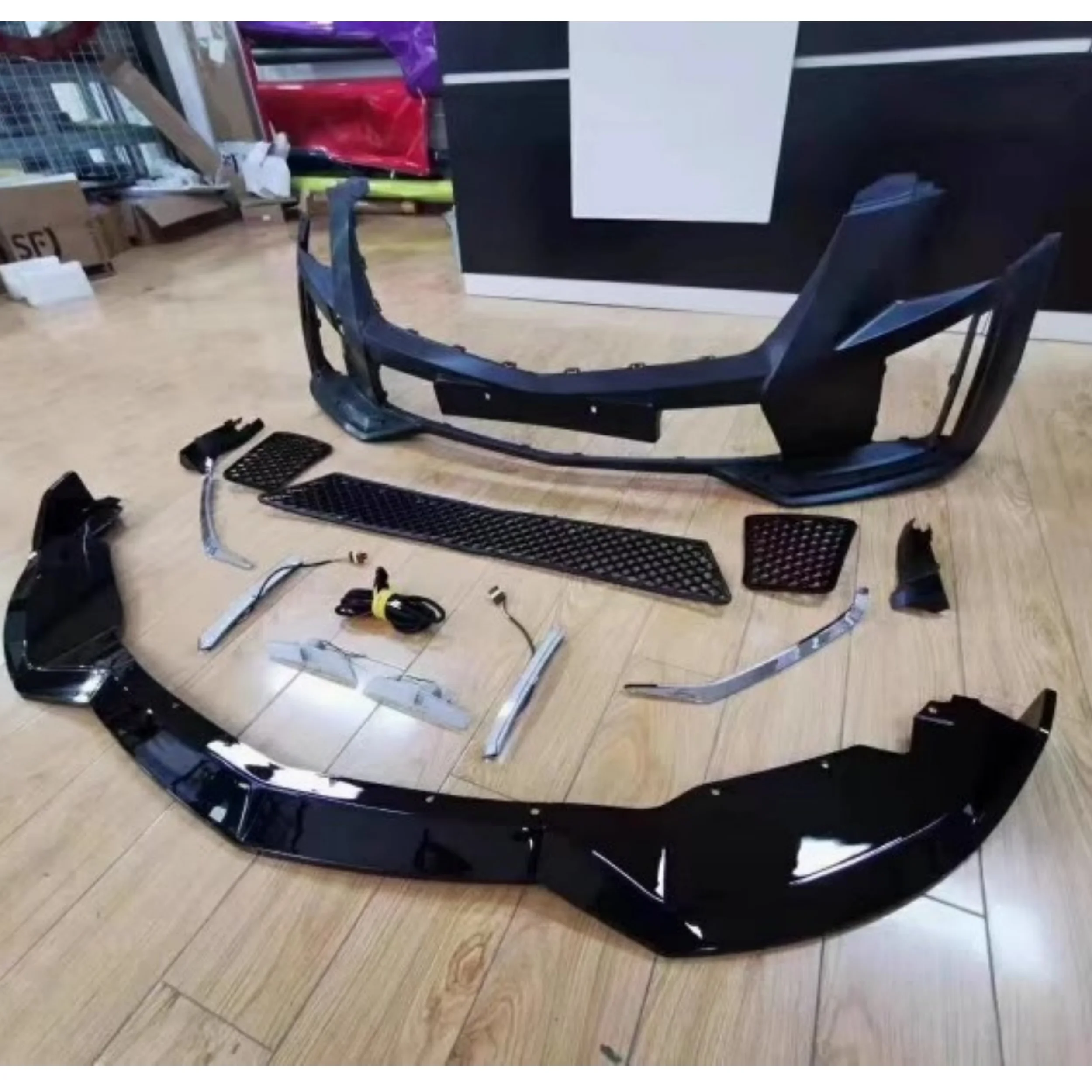 

Передний бампер подшерстника в сборе для Cadillac ATSL, модифицированный VRS стиль, передняя лопата, комплект кузова, автомобильные аксессуары