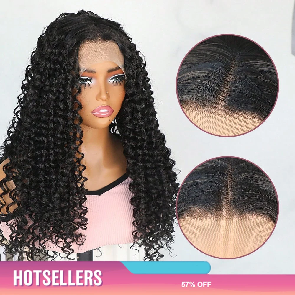 موجة عميقة الدانتيل الجبهة الباروكات شعر الإنسان 200% الكثافة 13x4 HD شفافة شعر مستعار مجعد عميق الرطب ومموج خصلات الشعر المستعار الإنسان للمرأة السوداء