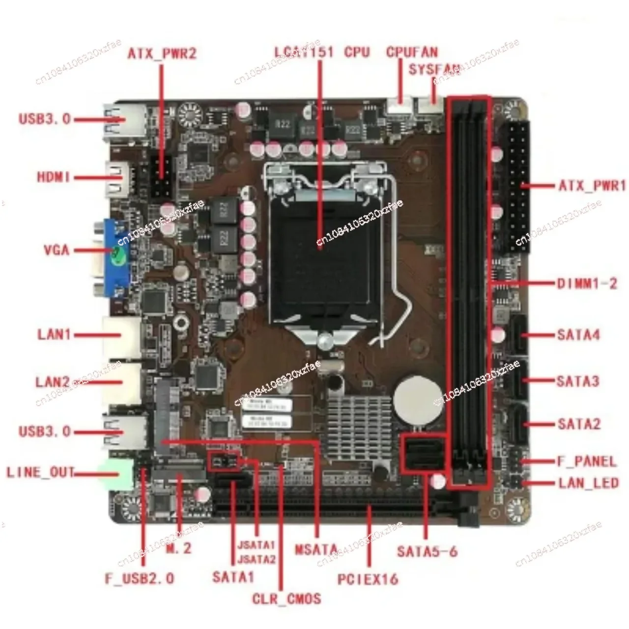 

ITX Mainboard Storage B365 Industrial Control Board 6 Sata Ports Soft Route NAS6 Drawer