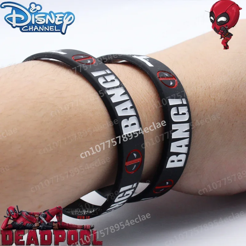 

2024 Disney New Deadpools Bracelet Movie Peripheral Character Silicone Bracelet Children Decoration Lover Wrist Decoration Gifft