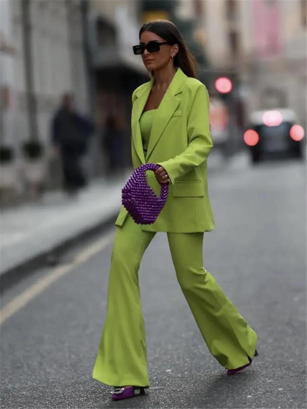 Arm Green Women Pants Suits 2 pezzi Fashion Ladies Wedding Guest Party Wear Prom Blazer smoking Mother Of Bride Dress Besopke