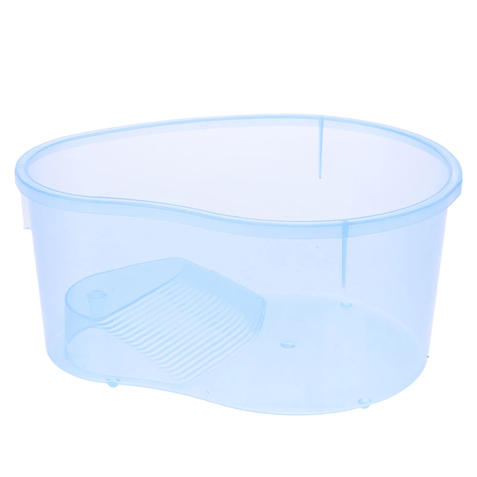 

Turtle Feeding Box Small Tank Habitat Drying Platform Aquarium Pet Turtles Plastic Fish Tank Open Design Translucent Environment