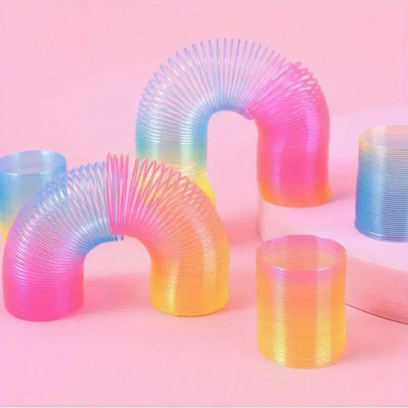 20 piezas Mini juguetes de resortes mágicos de arcoíris para niños, recuerdo de fiesta de cumpleaños, regalos, recuerdo, relleno de piñata para invitados de guardería