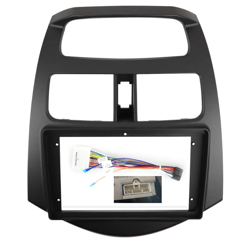 9 Inch Radio Fascias for Chevrolet Spark 2010-2013 Double Din DVD Stereo Panel Dashboard Refitting Installation Frame