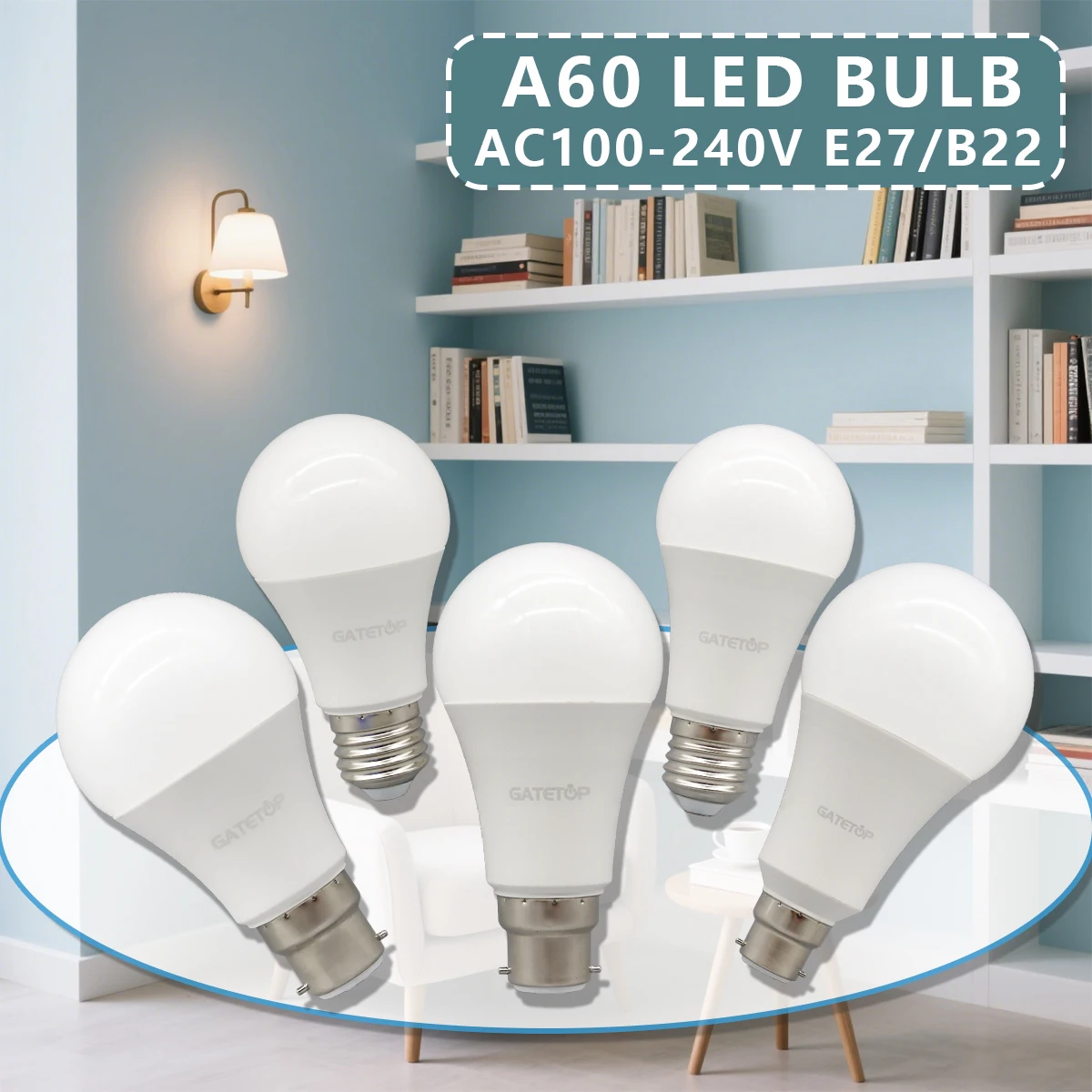 

15PCS LED High Power Bulb A60 A80 AC120V 220V E27 B22 20W 24W 100LM/W for Mall Home Lighting Super Bright Warm Cold White Light