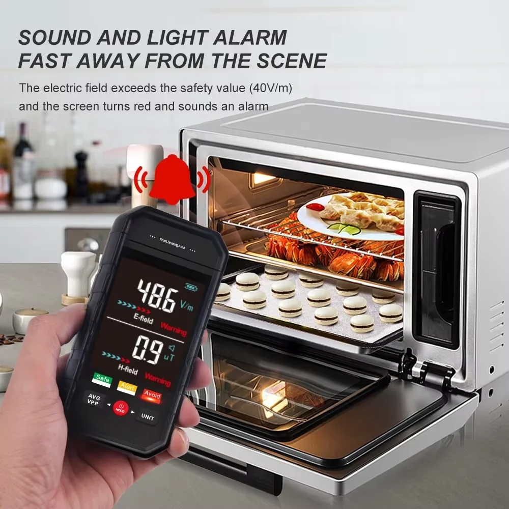 ET925PRO 3 بوصة شاشة ملونة كبيرة اختبار الإشعاع الكهرومغناطيسي EMF اختبار الكهرومغناطيسي اختبار الصناعية في الهواء الطلق #2