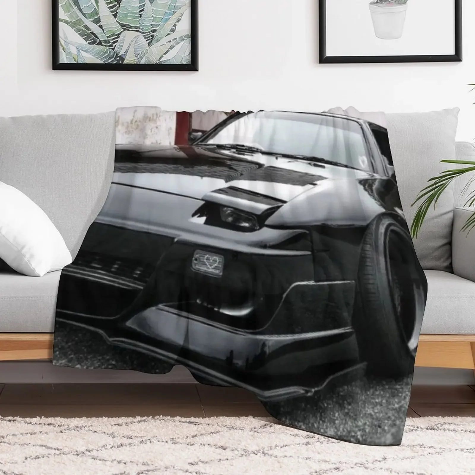 Black MR2 Throw Blanket Stylish Decor Blanket Gift for Friends Roommate