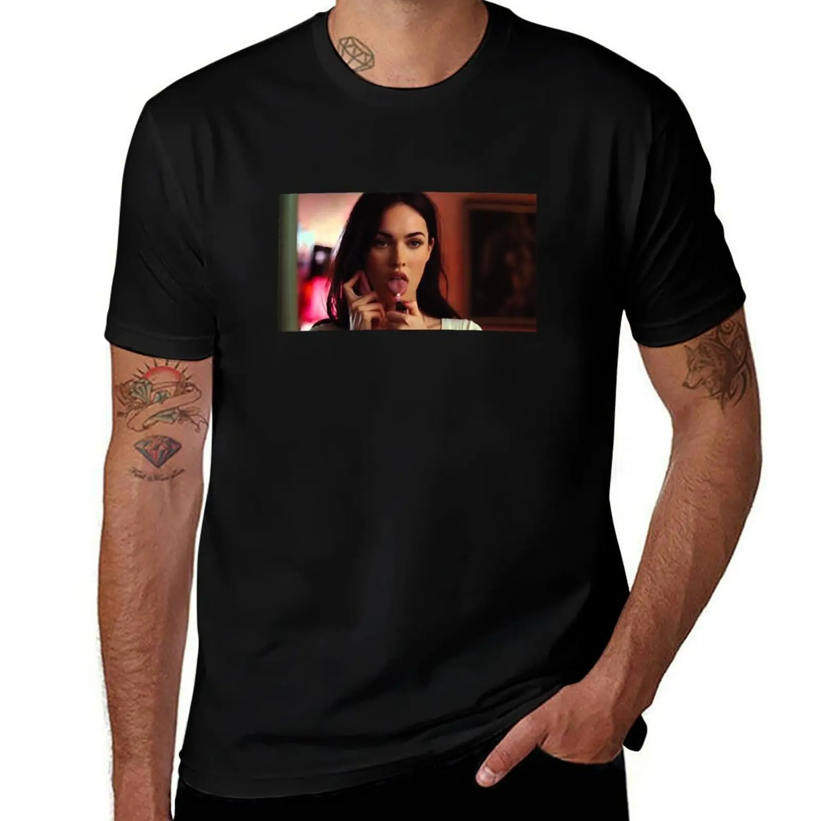 jennifer&x27;s body sticker T-Shirt quick drying customs vintage men tshirt