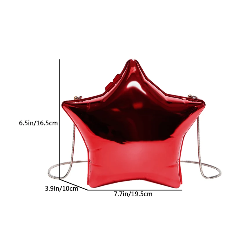 Mini Bags for Women 8 Colors Acrylic Shoulder Crossbody Bag Fashion Moto & Biker Glossy Balloon Stars Chains Women's Bag 2024