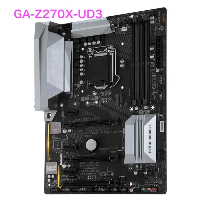 Suitable For Gigabyte GA-Z270X-UD3 Motherboard Support 6th 7th Generation CPU DDR4 Z270 Mainboard 100% Tested OK Fully Work